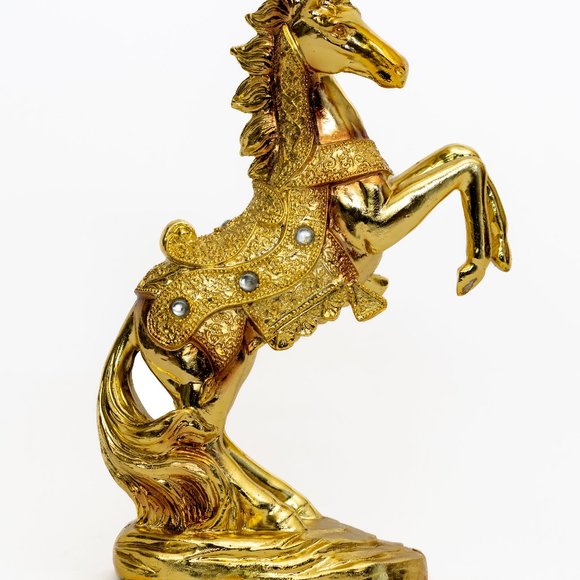 Pair of Desktop Decorative Horse Statue, Animal Sculpture Home Decor Gift Set - Picture 4 of 7